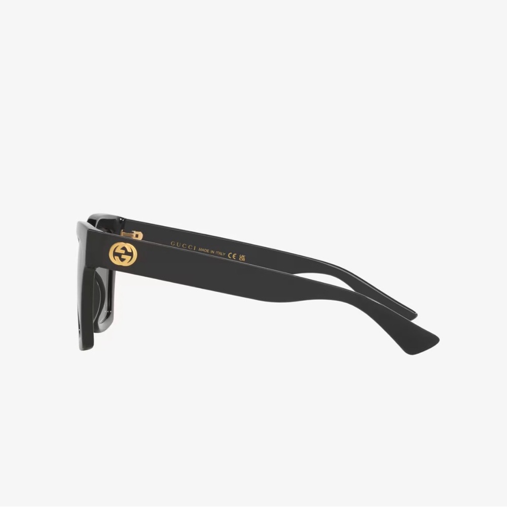 Gucci Black and‎ Gold Square Sunglasses - Picture 3 of 14